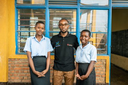 Lydia and a fellow Youth First Rwanda student
